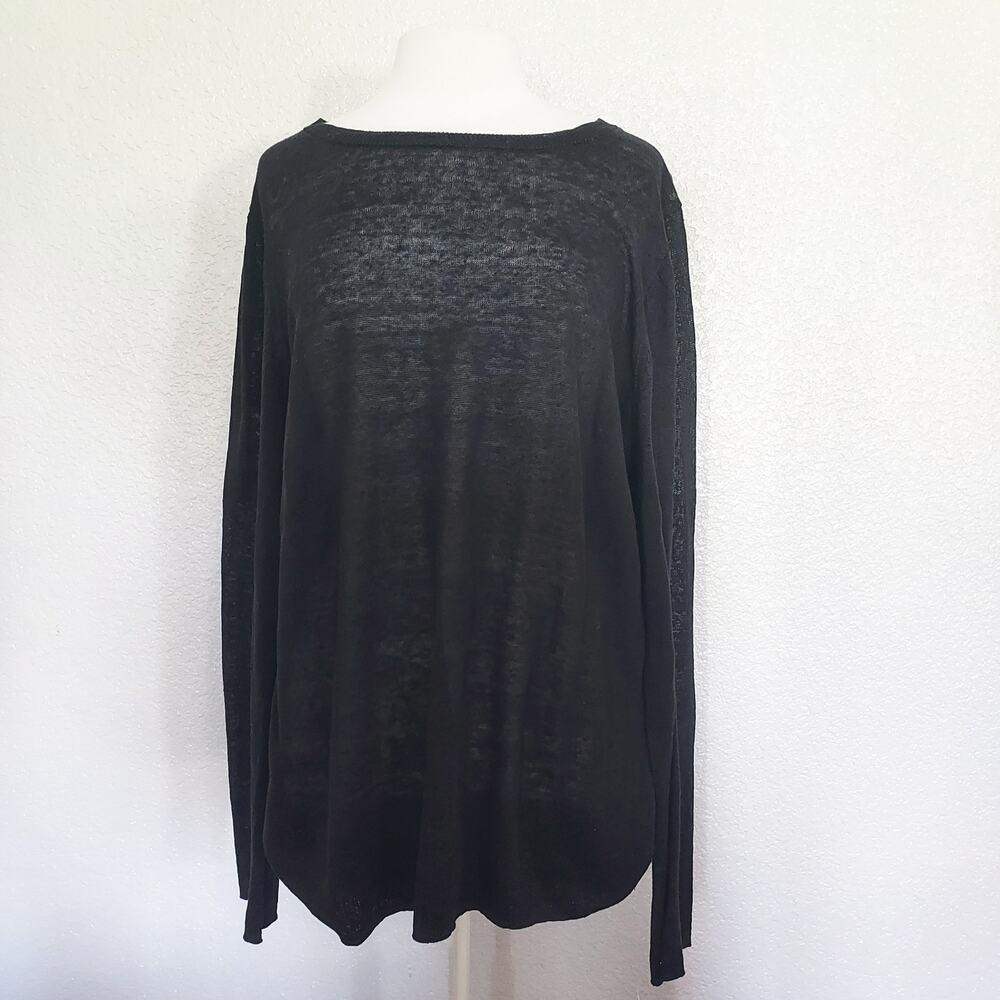 J. Crew Black Long Sleeve Pullover Size L